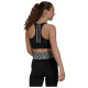 Adidas Γυναικείο μπουστάκι x FARM Rio Aeroready 3-Stripes Print Sports Bra